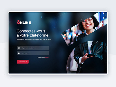 E-learning connexion page