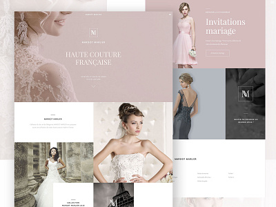 Wedding home website design homepage layout minimalism wedding