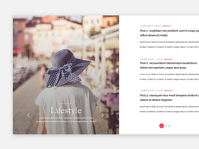 Blog page layout blog interface layout lifestyle posts