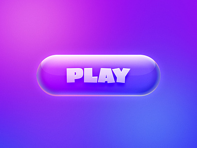 Glossy "Play" Button glossy gloss pill button ui design photoshop aqua play glass