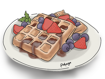 waffle yummy cute design food food illustration illustration illustrator ilustration indonesia yummy