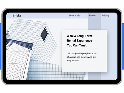 Bricks Landing Page Concept app ui web