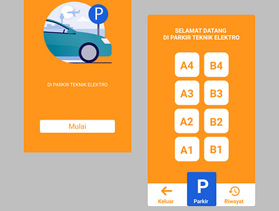 Automatic Parking App app design icon illustration parking app ui ux web