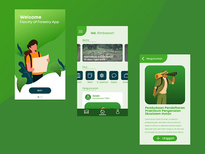 Faculty of Forest Science App app design forest forest app forestry ui ux web