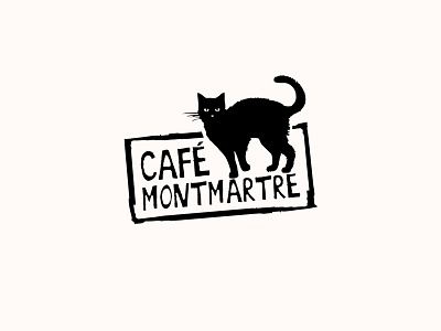 Café Montmartre. Logo Design bar brand cafe cat design food france french logo logodesign logotype montmartre paris restaurant