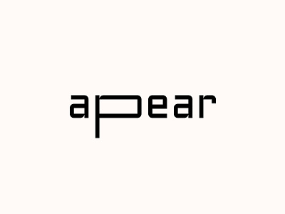 APEAR. Logo Design booking conference logo logo design logotype meeting minimal room system typographic