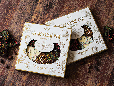 Ruta Chocolate Pizza. Packaging Design box chocolate collection delicious design food hand made luxury package packaging pizza retro sweet vintage