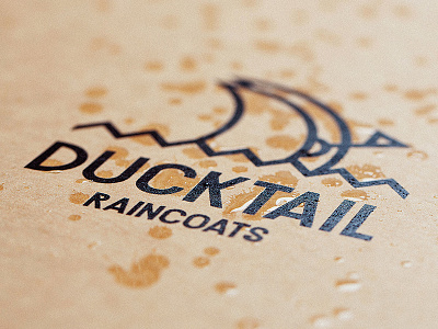 DUCKTAIL RAINCOATS. Logo Design brand cloth clothing duck fashion logo logo design logotype mark rain rainwear symbol wear