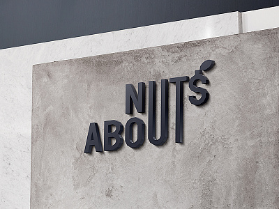NUTS ABOUT. Logo Design brand food logo logo design logotype nuts snack symbol
