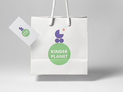 KINDER PLANET. Logo Design children circle geometric kid kinder logo logo design logotype minimal pastel planet