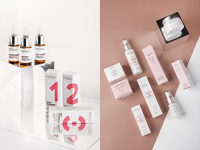 PEÔNIA. Logo & Packaging Design beauty logo logo design package packaging skin skin care