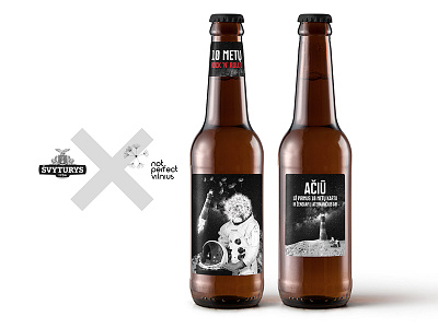 Outer Space. Beer Label Design astronaut beer label lighthouse package packaging space