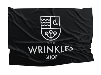 The Wrinkles Shop. Logo Design bedding black brand branding logo logotype minimal moon shop sleep wrinkle