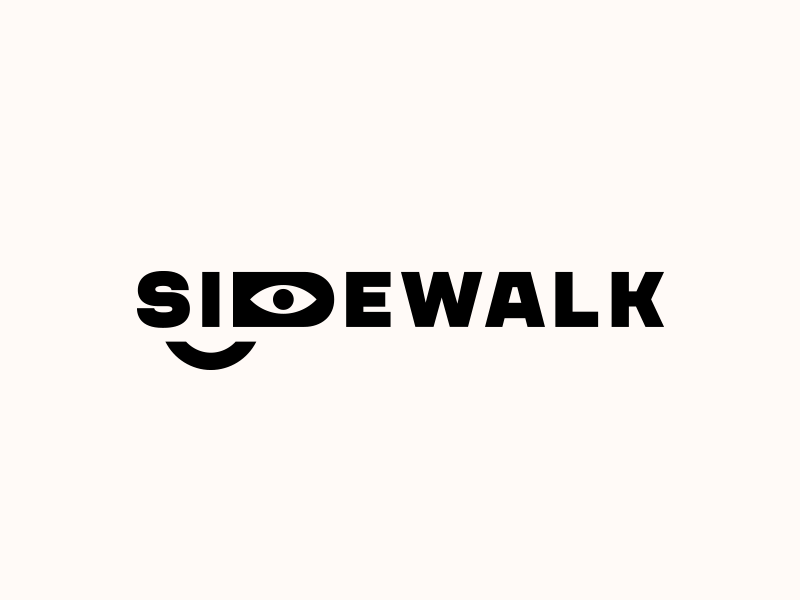 Sidewalk. Logo Design city eye logo logo design logotype minimal sidewalk smile