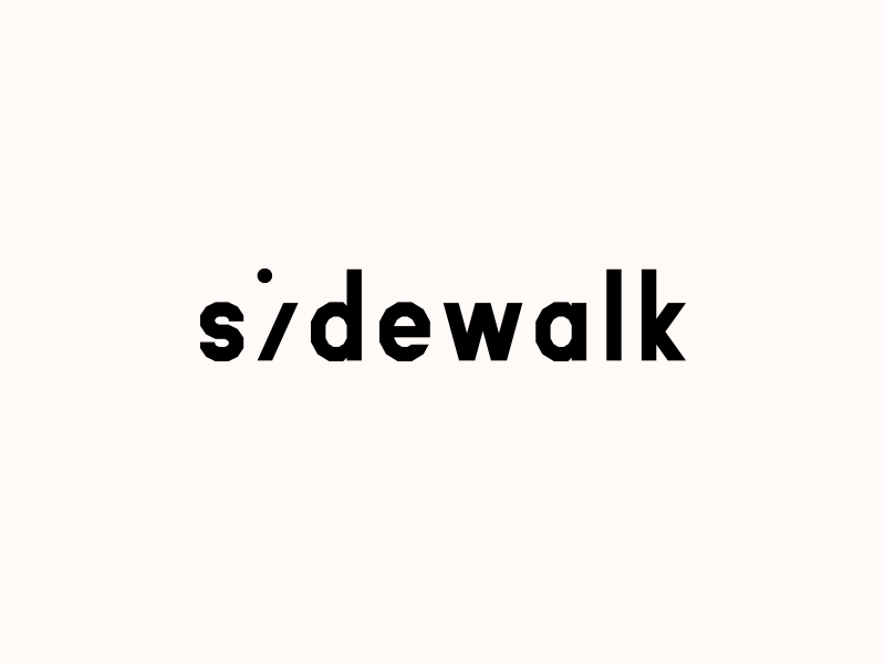 Sidewalk. Logo Design animated black city eye logo logo design logotype minimal sidewalk