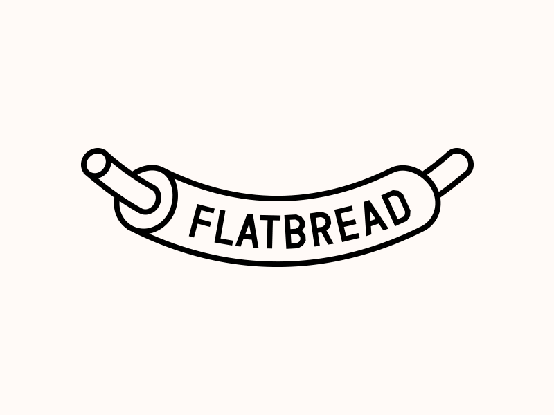 FLATBREAD. Logo Design bakery black brand bread flat food kitchen logo logotype minimal symbol