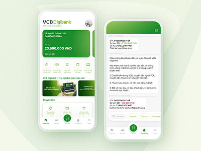 VCB Digibank Redesign Home Screen