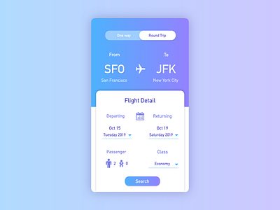 Daily UI 068 Flight Search