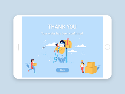 Daily UI 077 Thank You adobe adobe xd adobexd dailyui dailyuichallenge design illustration illustrator ipad ipad app order thank thank you thanks thankyou ui user experience user interface ux vector