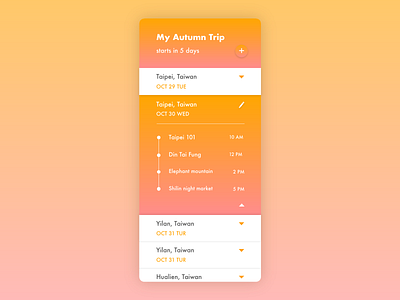 Daily UI 079 Itinerary adobe adobe xd adobexd app app design application dailyui dailyuichallenge design illustration illustrator itinerary trip trip planner ui user experience user interface ux vector