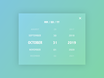 Daily UI 080 Date Picker