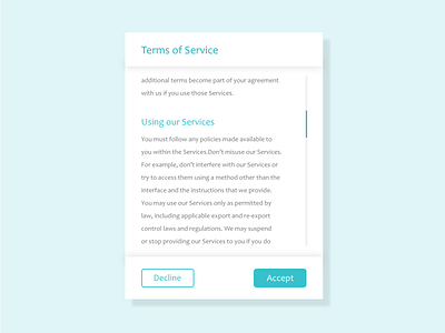 Daily UI 089 Terms of Service accept adobe adobe xd adobexd dailyui dailyuichallenge decline design illustration illustrator terms terms of service ui user experience user interface ux vector