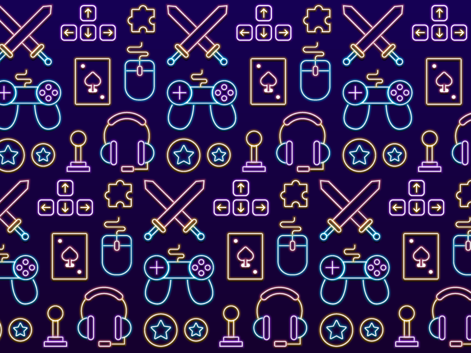 Neon gaming pattern by Maggie Hung on Dribbble