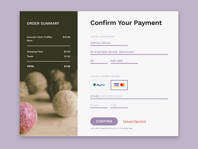 Daily UI 02 Credit Card Checkout