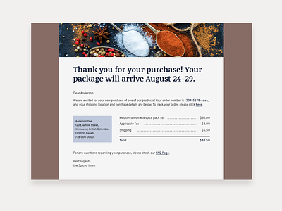 Daily UI 17 Email Receipt daily dailyui design email email design email receipt receipt receipts ui