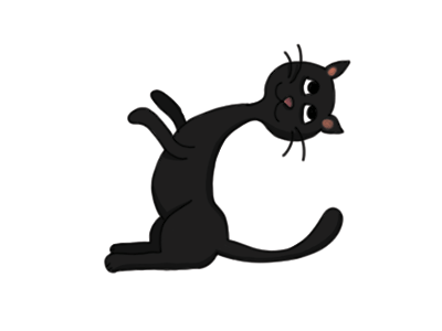 36 Days of Type - C animation cat flatart gif illustrator letter photoshop typography