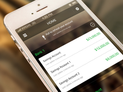 Bank account banking finance icons interface ios iphone menu ui ux