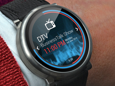 Tv Show Update 360 app clock concept interface smartwatch tizen tvshow ui view watch wristwatch