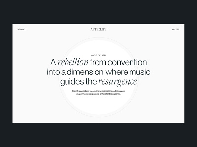 An Electronic Label – Afterlife about branding design experimental glassomorphism graphic design header icon illustration label minimalism minimalist music records texture typography ui ux web web design