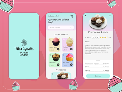 My first shot. Cupcake Bar Concept App