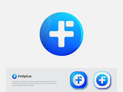 Medical logo | Plus symbol | Letter-F