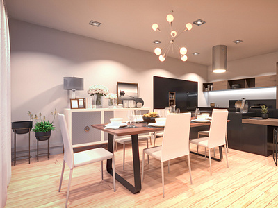 Dining Interior Render