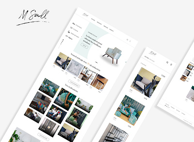 Msall mobilier design #Maquettage #adobeXD #mobile #desktop graphic design ui ux web