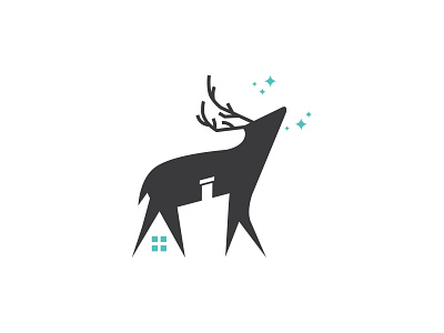 Deer House branding cartoon company company branding company logo deer logo design dubai graphic design illustration join korea logo market real estate rebranding sale vector