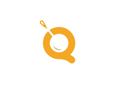 Q + Teflon +Chef chef logo company company brand logo company logo design dubai flat logo logodesign market marketlogo negative space logo q restaurant logo sale street food teflon vector yellow