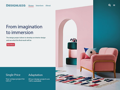 Landing Page of Designlaza