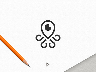 Map Octopus Monogram Concept! animal branding california lettering lettermark logo logo design logotype london map map logo minimal monogram new york octopus travel travel app travel logo trip trip logo