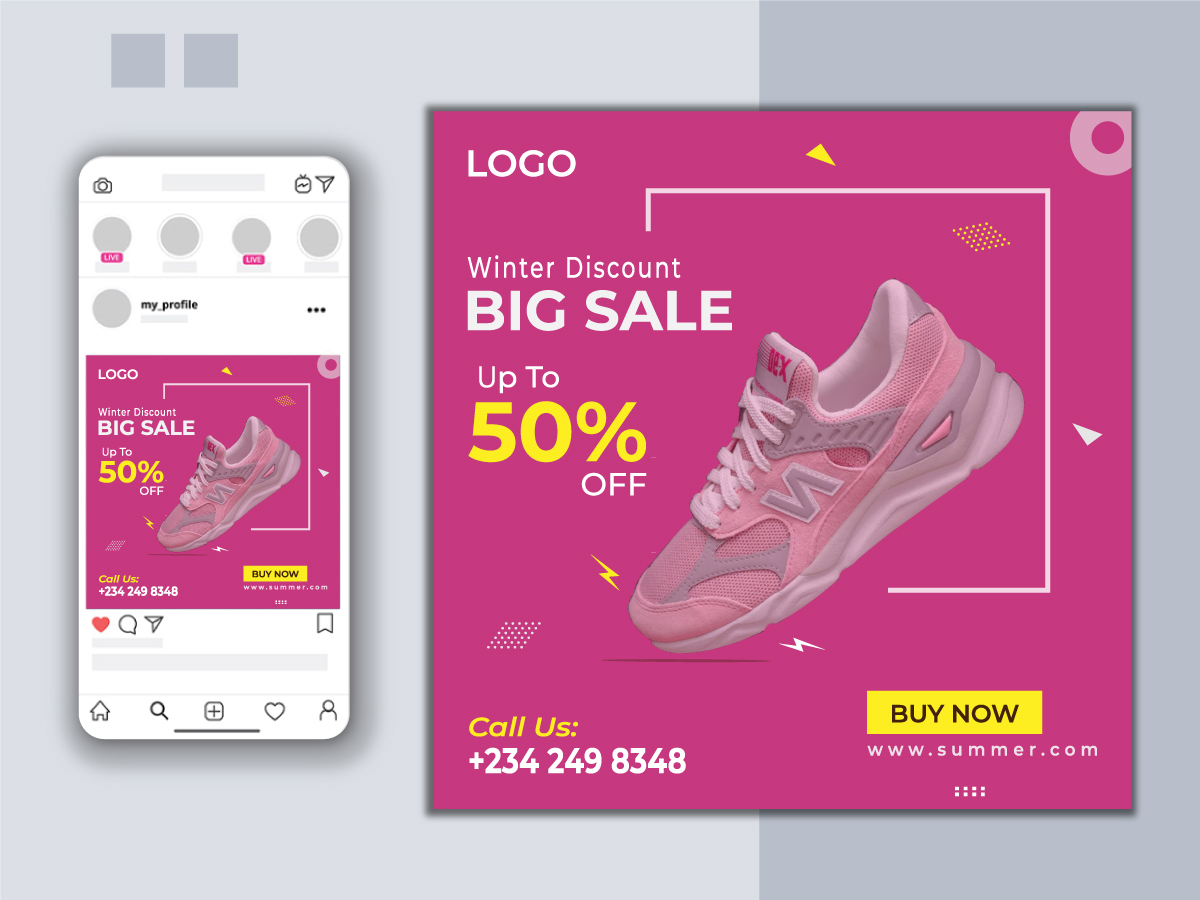 Shoes Morden Social Media Design by Bayzid Ahmmed on Dribbble