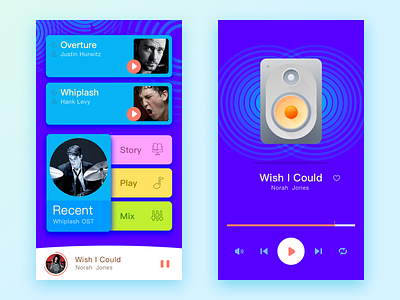 Music player blue jazz music player sound