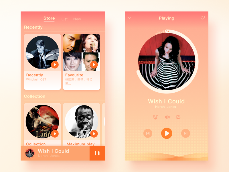 Music player_2 by xujin for PP Design on Dribbble