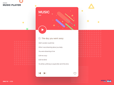 Daily UI challenge #009 — Music Player 009 challenge daily music player ui