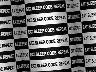 Eat. Sleep. Code. Repeat. after effect animation black black white design kinetic typography minimal motion motion design typo typographic typography vector white