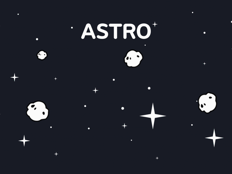 Astro 2d animation illustration motiondesign motiongraphics vector