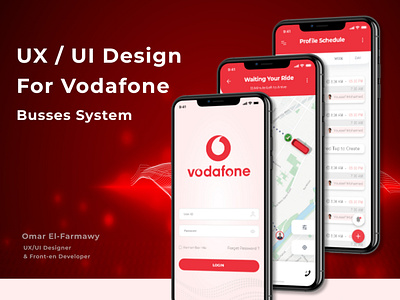 Vodafone Busses Management UI / UX Design Mobile APP