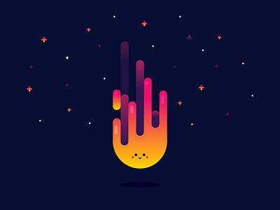 Happy Fire clean colors creative design fire flat gradient graphic happy illustration illustrator mbe mbestyle vector