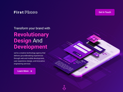 Design UI UX website app landing page